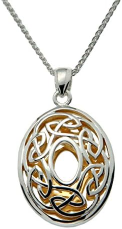 Keith Jack Window to The Soul Pendant Necklace in Sterling Silver 22KY Gilded on Inside PPX3630-18