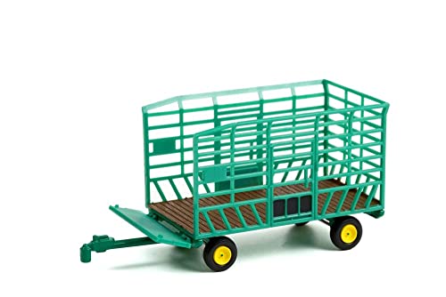 Modelo a escala 1:64 Bale Throw Wagon verde