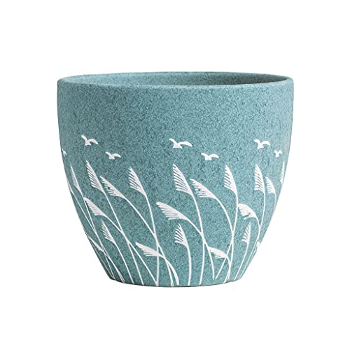 HIHELO Maceta Verde Simple Moderna cerámica Flor de cerámica casero Sala de Estar Oficina decoración de Escritorio Flor Maceta 6.1/7.4/8.2 Pulgadas Macetas de Interior (Size : B)