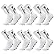 GmwyCzV 6 Pares de Calcetines Deportivos Antideslizantes, Calcetines de Fútbol, 39-46 Calcetiness Antideslizantes Futbol, Calcetiness Deporte Unisex para Running Ciclismo Trekking Baloncesto(Blanco)