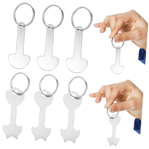 Healvian 6 Piezas Llaveros Carritos de Tokens Carritos Accesorios Prácticos y Compactos