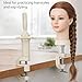 Gucagle Adjustable Manikin Head Stand Wig Styling Holder Training Head Clamp for Beauty Salons Barber Shops Plastic Stainless Steel