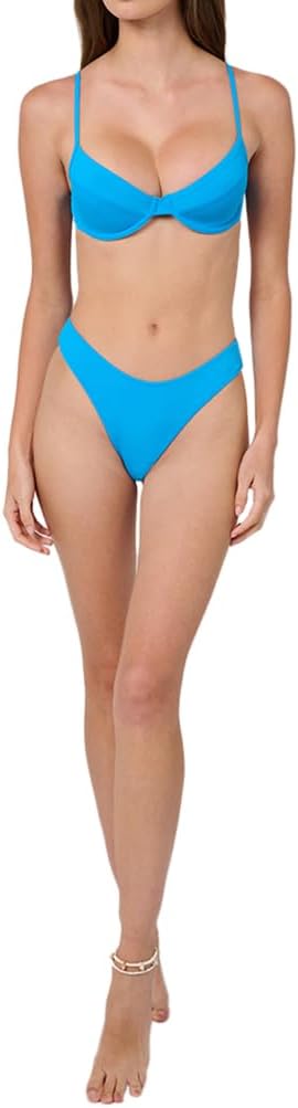 WEWOREWHAT Womens Full Coverage Underwire Bikini Top