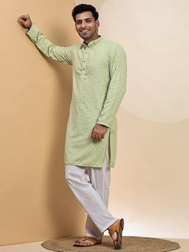 Image of Pro-Ethic Style Developer Mens Indian Traditional Cotton Kurta Sets, Men Kurta Set Indian Wedding Dress (A-117)