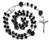 Zoom IMG-2 pehvdkuq catholic rosary black crystal Zoom IMG-2 pehvdkuq catholic rosary black crystal