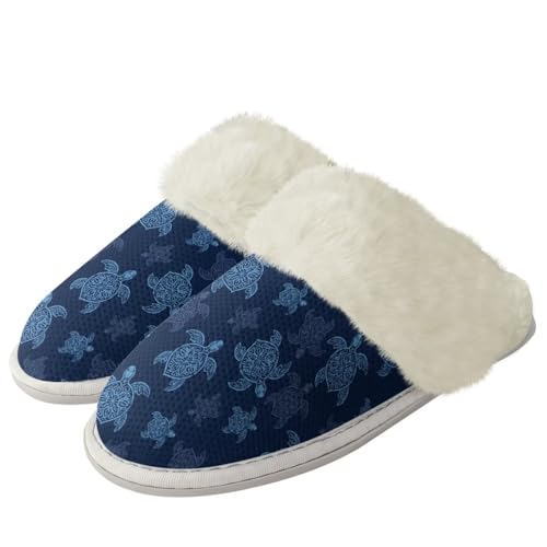 Forchrinse Cute Snowman Snowflake Tree Men’s Slippers Memory Foam Fuzzy Plush House Shoes for Women Christmas Cozy Slippers Indoor Bedroom Shoes