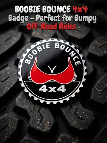 Image of 2 pcs Car Emblem 4 x 4 Metal Automotive Badge 3D Metal Car Badges Emblems Round Emblem Decals Car Badge Decals Stickers Compatible with Vehicles Trucks SUV RV Decorations (Boobie Black)