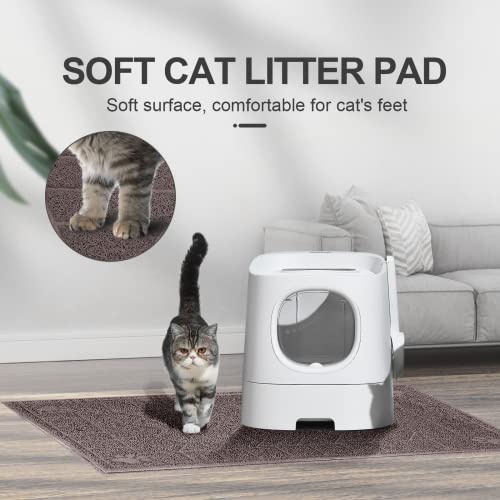 Image of Cat Litter Mat, Litter Trapping Mat Soft on Kitty Paws, 47 inch x 35 inch Kitten Litter Box Mat for Cleaner Floors, Waterproof, Easy Clean, Durable XL Large Size Cat Litter Pad for Kitten.