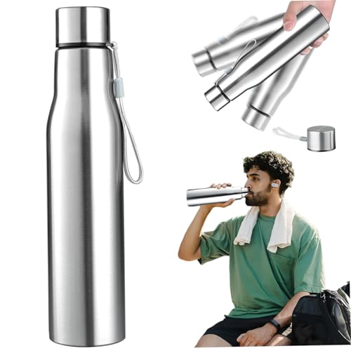 TusaMer Single Wall Stainless Steel Water Bottle 1000ml Portable Water Bottle with Lift Loop for Beer, Juice, Drinks, Beverage When Camping, Picnic, BBQ, Outdoor Sporting_Goods..