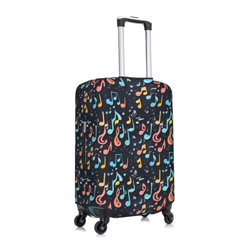 Stylish Musical Note Pattern Print Fashionable Suitcase Cover Personalized Luggage Protector for Travel and Business3