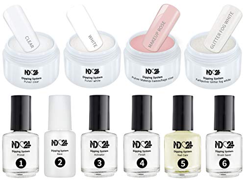 ND24 NailDesign Dipping Powder Nails Starter Set mit Zubehör - Plus Three - Modellage Ohne Lampe – Bild 4
