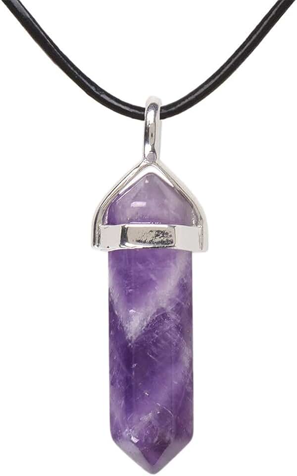 purple crystal necklace