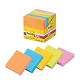 3M ポストイット 付箋 強粘着 小さい ネオンカラー 50×50mm 90枚×5パッド 650-5SSAN