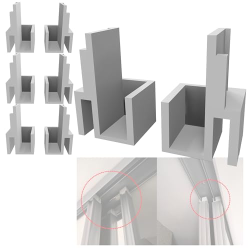 Lote de 4 pares de guías para puerta de corredera | delantero y trasero | 4G10 + 4D10 | Recambio compatible con rieles de forma óptima BRICO deposito LEROY MERLIN CASTORAMA MR BRICOLAJE ETC…