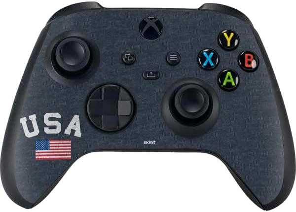 Skinit Decal Gaming Skin Compatible with Xbox Series X Controller - American Flag Distressed Design