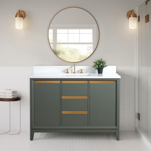 Vanity-Art-48-inch-Bathroom-Vanity-with-Sink-Ceramic-Top-48-Vanity-Cabinet-with-with-Soft-Closing-Doors-Drawers-Solid-Wood-Frame-Vantage-Green-VA8048-VG1 Vanity Art 48 inch Bathroom Vanity with Sink Ceramic Top 48 Vanity Cabinet with with Soft Closing Doors Drawers Solid Wood Frame Vantage Green VA8048 VG1