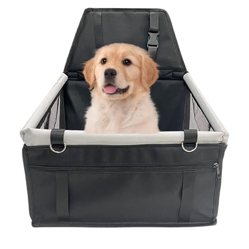 Siège auto pour chiens stressés avec fenêtre filet de sécurité