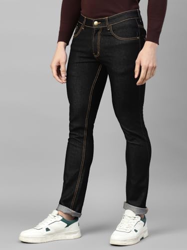 Image of Allen Cooper Slim Mid Rise Stretchable Denim Jeans for Men
