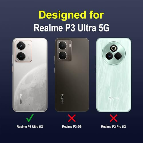 Image of amazon basics Back Case Cover for Realme P3 Ultra 5G | Compatible for Realme P3 Ultra 5G Back Cover | Liquid Silicon Magic Case with Camera Protection | Sapphire