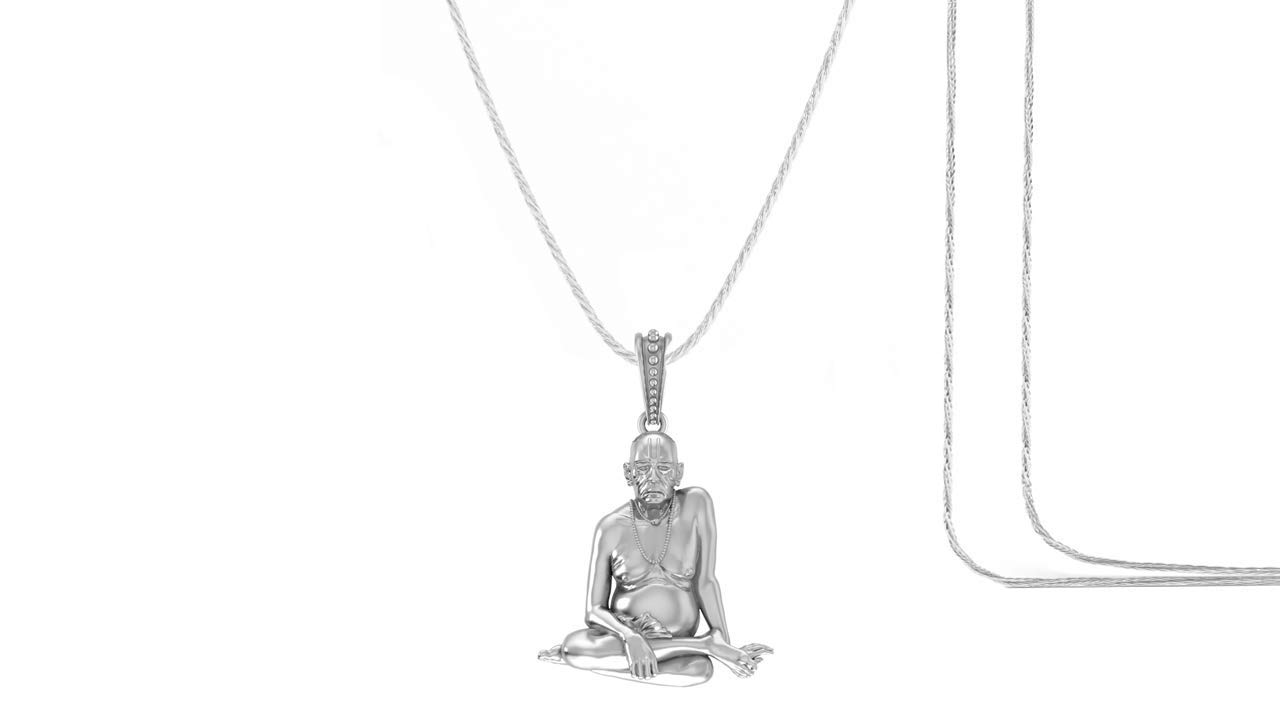 Akshat Sapphire Sterling Silver (92.5% purity) Spiritual Swami Samarth Chain Pendant for Men and Women Pure Silver Swami of Akkalkot Smarth Chain Locket (B08SW7GPT7) Amazon Price History, Amazon Price Tracker