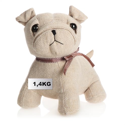 com-four® Tope de Puerta, Soporte de Puerta Pesado, Lindo diseño de Perro, Accesorio Funcional para el hogar, Tope para Ventanas y Puertas, Ideal para Corrientes de Aire (Perro Bella)