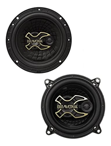 Kit Alto Auto Falantes Portas Dianteiras Traseiras 200w Gold