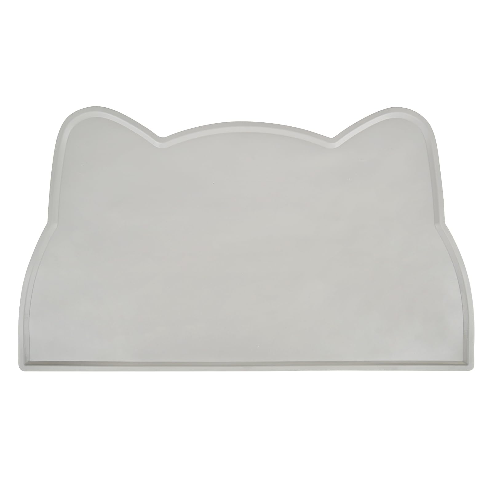 Emwel cat Food Mat, Silicone cat Bowl Mat, Non-Slip, Waterproof Placemat-Grey