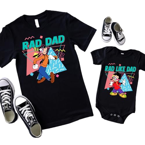 Dsney Goof y And Max Goofy Shirt, Rad Dad And Rad Like Dad Tee Shirt, Dad And Son Shirt, Fathers Day Shirt, Trending Dad Tee Shirt.