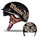 Produktbild VERDELZ Motorradhelm Mopedhelm Halbschalenhelm Retro Jethelm Für Damen Und Herren ECE Zertifizierung Mit Visier Erwachsene Oldtimer Vintage Style Harley-Helm