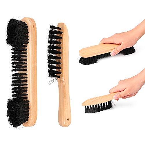 Alikeke Nylon Bristle Under Rail Wooden Pool Table Brush Rail Brush with Billiard Cue Shaft Slicker Snooker Cloth Cleaner and Box of 12 Cubes of Pool Cue Chalk, Billiard Accessories
