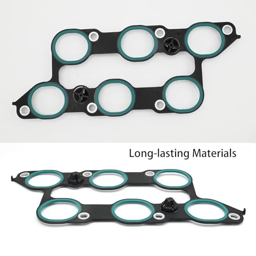 Image of MS972401 Lower Upper Intake Manifold Gasket Set Replacement for GMC Acadia 3.6L 2009 2010 2011 2012 2013 2014 2015 2016 Chevy Camaro Colorado Cadillac Buick Replaces 111076701 MS19932