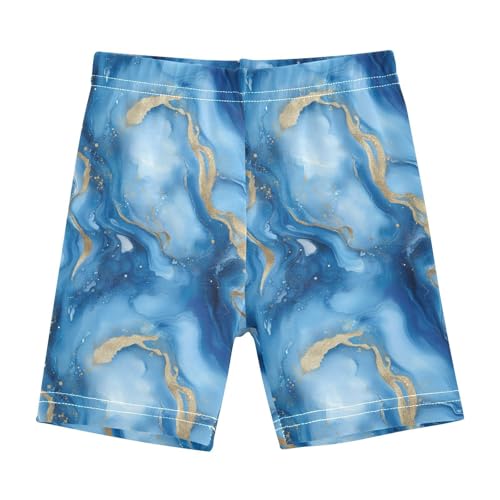 Sletend Marble Blue Girls’ Comfy Lined Shorts Lightweight & Skin-Friendly Cotton for All-Day Comfort Ideal for Travel Beach or Home Lounging Toddler Sizes