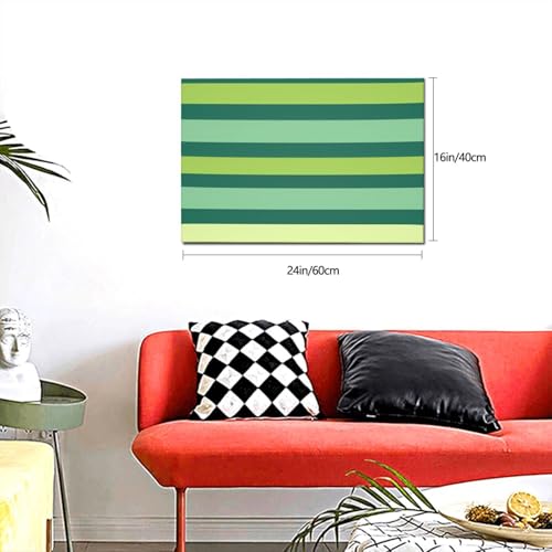 Tableau moderne et impression sur toile HD à rayures vertes pour salon - 3