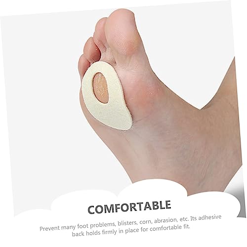 GLEAVI 6 Sheets Felt Corn Stickers Corn Relief Pad Remover Cushions Self Adhesive Cushions Feet Pad Toe Felt Cushion Foot Pad Corn Pads for Shoes Sticker High Heel - Image 3