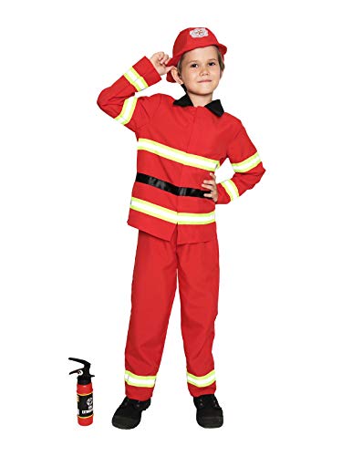 Kids Fireman Costume Halloween Firefighter Role Play Set - Chief-L