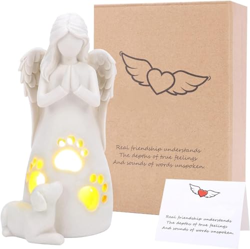 Dog Memorial Gifts, Pet Loss Gifts, Dog Angel Candle Holder Statue, Passed Away Dog Gifts, Dog Remembrance Gifts