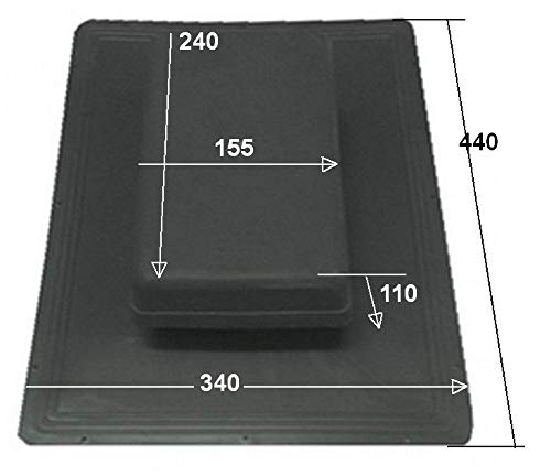 Uzman-Versand Dachlüfter Schwarz Dachentlüftung, Entlüfter, Dach, Flachdachlüfter, Dachhaube, Dachdurchführung, Rauchabzug Entlüfterstein, Dachentlüfter, Dachziegel,Lüfter,Flachdachentlüfter