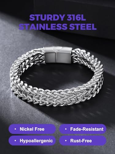 Pulsera de acero para hombre con cierre robusto miniatura 4