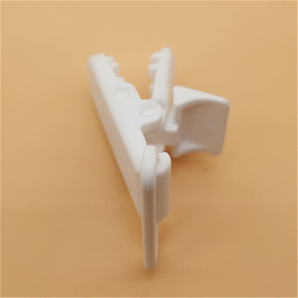10 pezzi riutilizzabili in plastica distintivi clip per bambini manichini ciucci clip per giocattoli per bambini artigianato bianco design utile