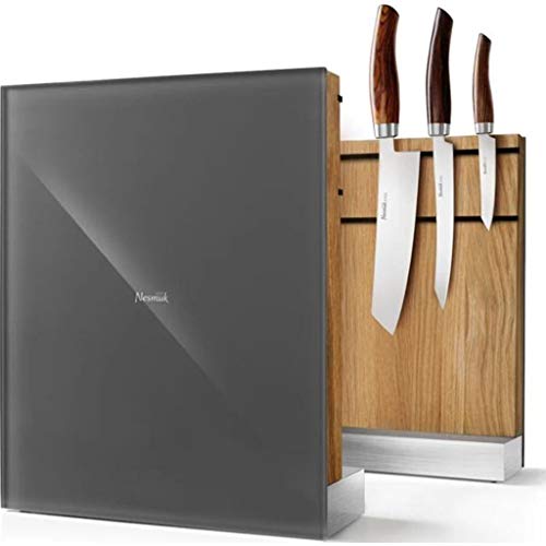 Nesmuk Knife Holder Natural | Oak Wood, Grey Glas