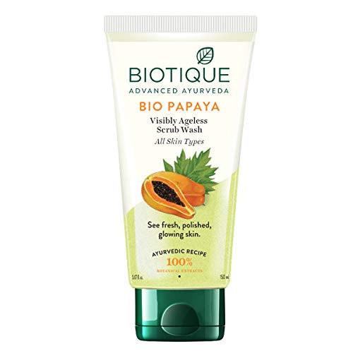 Biotique Bio Papaya Visibly Flawless Skin Face Wash, 150ml I All Skin Type I Dissolve Dead Surface Cells, Unclog Pore Openings I Uncovers Skin's Natural Brightness For Younger-Looking Complexion