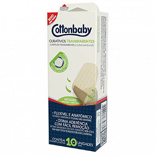 Curativo Cottonbaby, Transparente, Cottonbaby (1958), caixa com 10 unidades