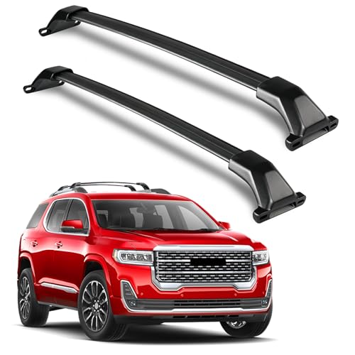 Image of All-Aluminum Roof Rack Cross Bars Compatible with GMC Acadia 2017-2023, No Drill Heavy-Duty Crossbars, 330 lbs Load Capacity, Rooftop Cargo Carrier for Bike, Kayak, Snowboard