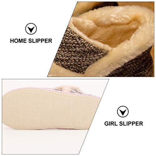 Holibanna Pantufas masculinas de pelúcia antibota, chinelos quentes de inverno para uso interno e ex