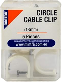مينترا مشابك كابلات بلاستيكية دائرية متعددة الالوان 94460 F18، عبوة من 5 قطع، حل شديد التحمل لتنظيم الكيبلات لمسافات طويلة