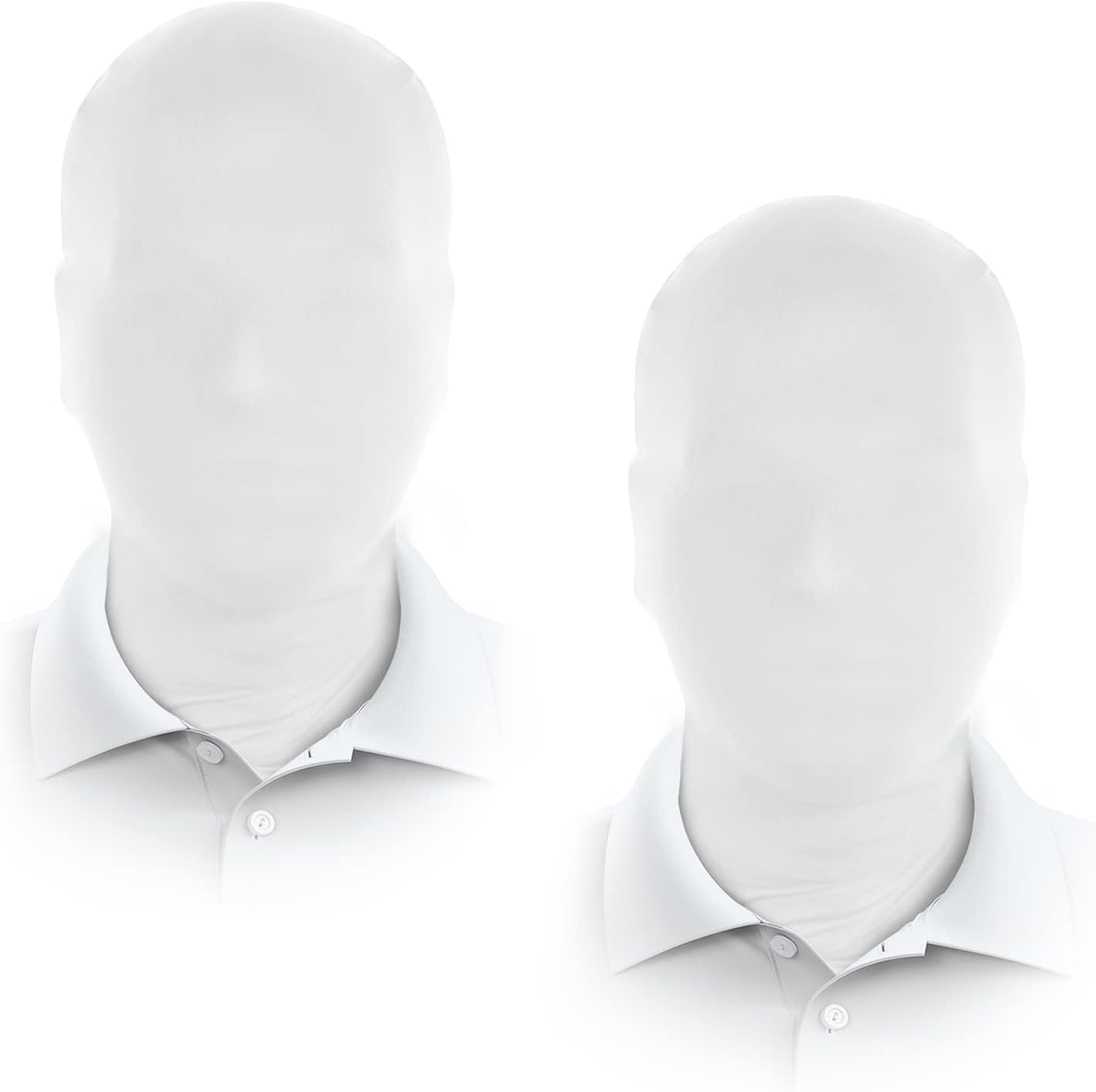 JEGERMIG 2 Pieces Full Face Mask Halloween Spandex Adult Hood Faceless Morph Head Cloth