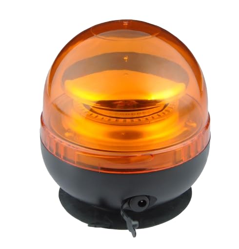 LEDWORK GYROPHARE LED MAGNÉTIQUE SANS FIL SUR BATTERIE RECHARGEABLE, témoin de charge, fixation magnétique et ventouse IP56