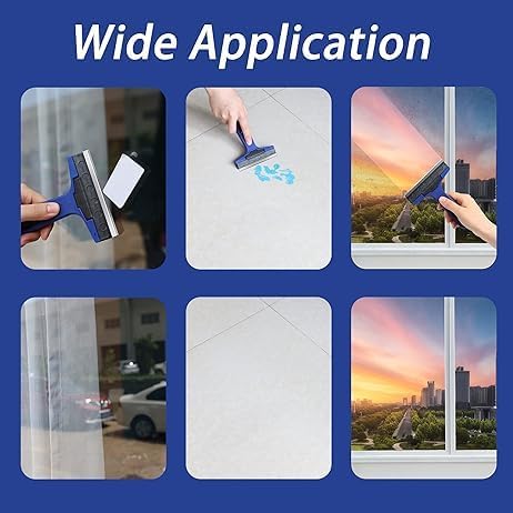 Ncry Glass Scraper Razor Blade,Paint Scraper,Window scraper for Remover Tool Remove Surface Stains,Paint,Automotive Glass Film(1Handle + 5 Pack Replacement Blades) 4