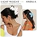 ANBALA 4PCS Flower Matte Claw Clips for Thick Hair - Large Plumeria Hair Accessories for Women, Summer Beach Hair Clips (Colorful)