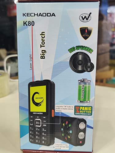 Image of KECHAODA K80 KEYPAD Mobile Phone 2.8 INCH Screen Size Bluetooth Camera with DJ Light 5400 MAH Battery Big Battery MP3 MP4 INBUILT Power Bank